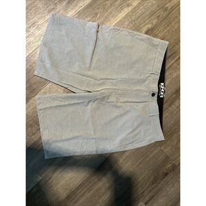 KNQR Shorts Mens 38 Gray Quick Dry 4Way Stretch Regular Fit Low Waist Comfort